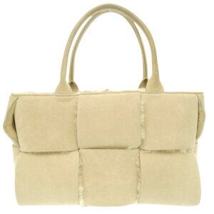 Bottega Veneta The Arco Tote beige suede handbag
